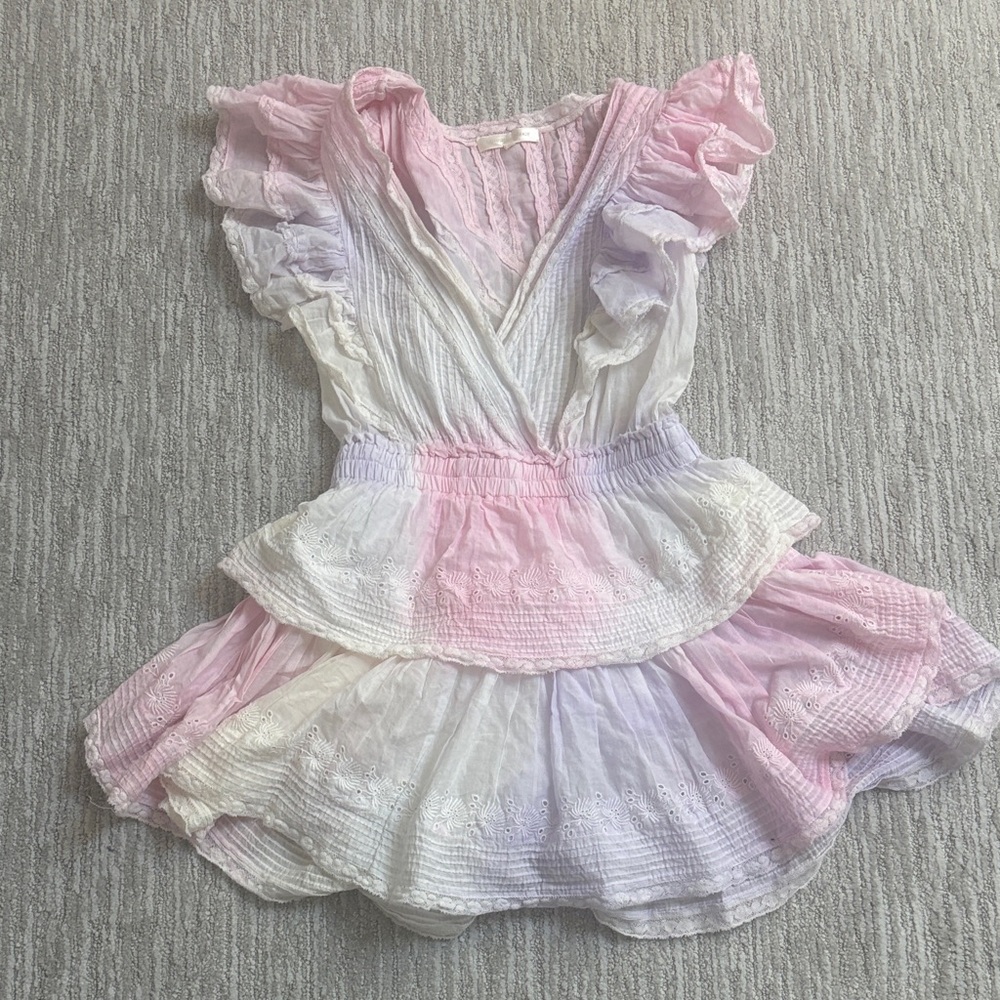 LoveShackFancy Light Pink Lace Detail Dress
